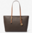 Bolso tote Quinn grande de piel con logotipo BRN/ACORN